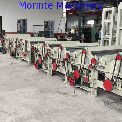 Textile waste recycling line